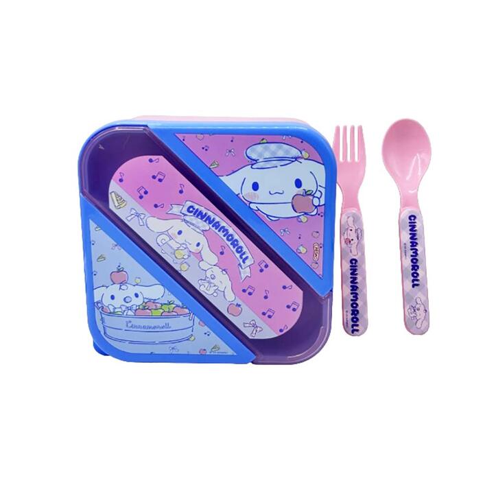 LUNCH BOX CON CUBIERTOS CINNAMOROLL