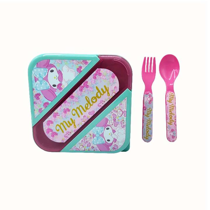 LUNCH BOX CON CUBIERTOS MY MELODY