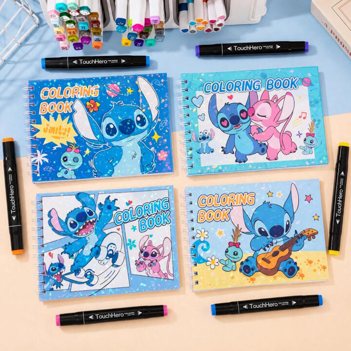 LIBRETA PARA PINTAR + 6 MARCADORES DOBLE PUNTA