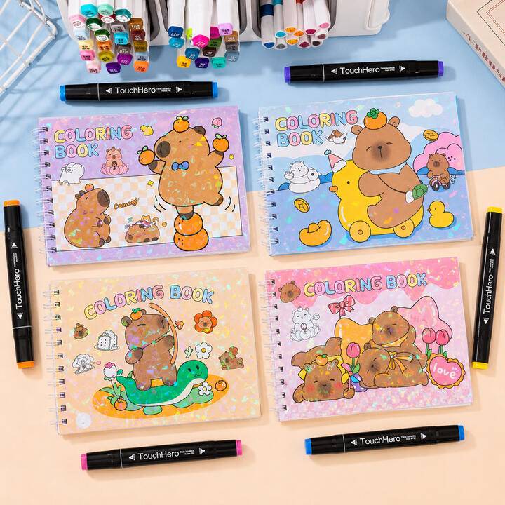 LIBRETA PARA PINTAR + 6 MARCADORES DOBLE PUNTA