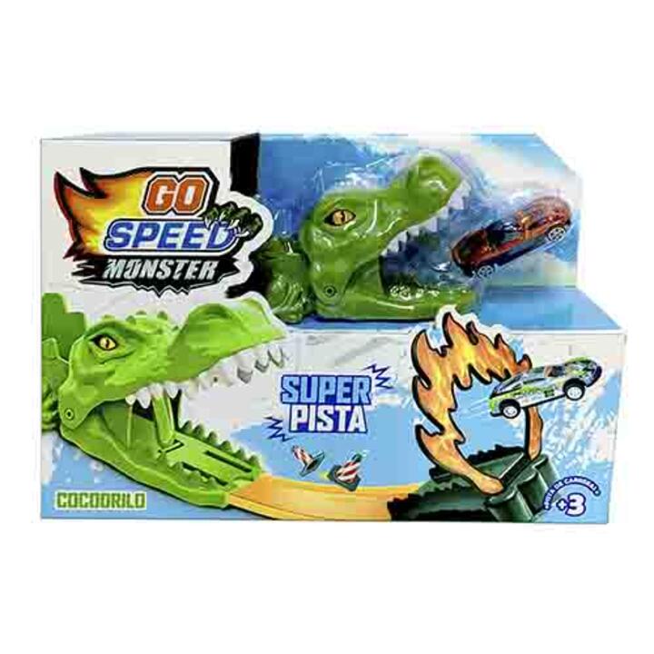 Pista De Autos Cocodrilo Go Speed 31x21x10 Cm