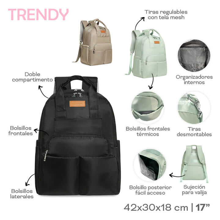 MOCHILA MATERNAL TRENDY